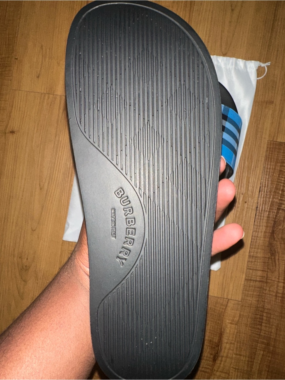 Burberry Blue Men's Slides - Picture 2 of 3